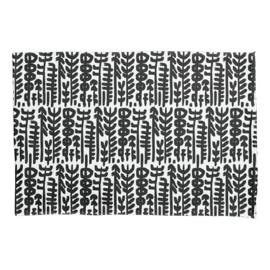 Black Ink Stroke Tree Patroon Kussensloop (Voorkant-Links)