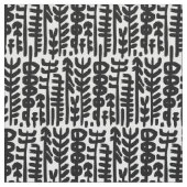 Black Ink Stroke Tree Patroon Stof (Close Up)