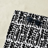 Black Ink Stroke Tree Patroon Strandlaken (In situ)