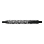 Black Ink Stroke Tree Patroon Zwarte Inkt Pen (Achterkant)