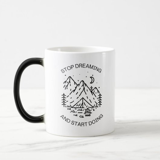 Black Inspirational Quote Mug Magische Mok (Links)