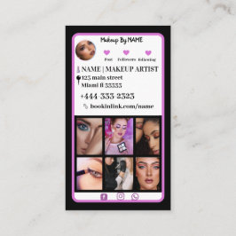 Black Instagram QRcode Make-up Artiest Social Medi Visitekaartje