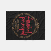 Black Instant Principal Liefde Afro-Amerikaans Fleece Deken (Voorkant (Horizontaal))