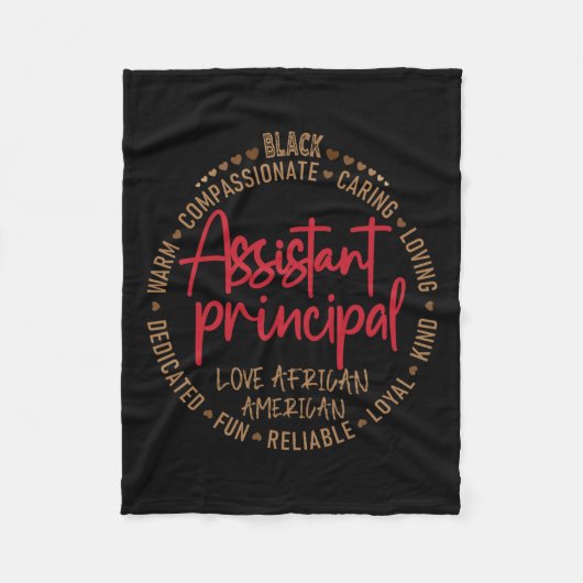 Black Instant Principal Liefde Afro-Amerikaans Fleece Deken (Voorkant)