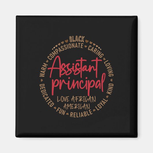 Black Instant Principal Liefde Afro-Amerikaans Magneet (Voorkant)