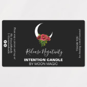 Black Intention Spell Candle Labels (Design 1)