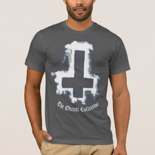 Black Inverted Cross Football Jersey Tshirt