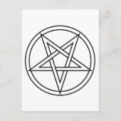 Black Inverted Pentacle Briefkaart (Voorkant)