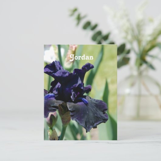Black Iris Briefkaart (Staand voorkant)