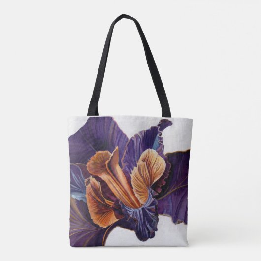 Black Iris Tote Bag (Achterkant)