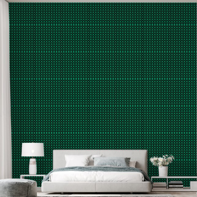 Black Irish Circle textured vinyl behang (Slaapkamer)