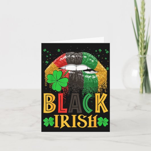 Black Irish Dripng Lips African American St Patric Kaart (Voorkant)