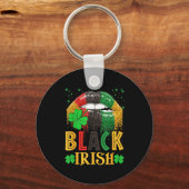 Black Irish Dripng Lips African American St Patric Sleutelhanger (Voorkant)