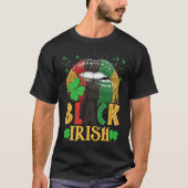 Black Irish Dripping Lips African American St Patr T-shirt (Voorkant)
