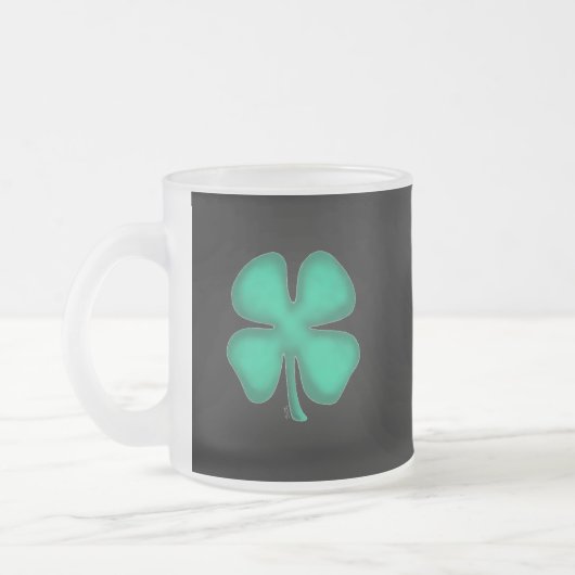 Black Irish frosted glass mok (Links)