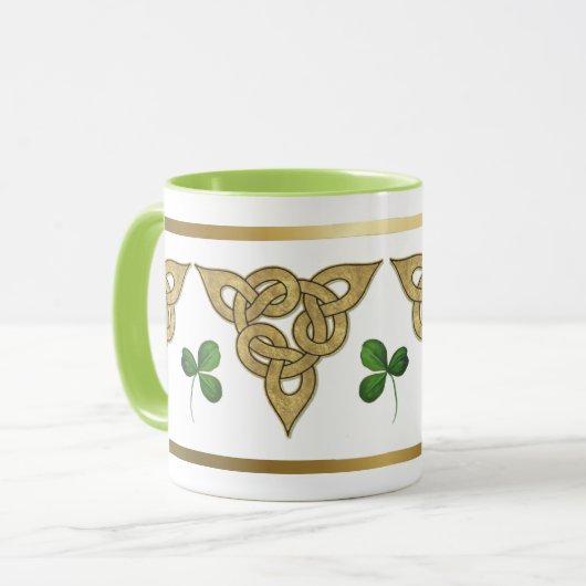 Black Irish Knotwork Mok (Voorkant links)