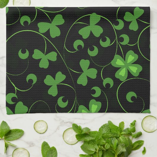 Black Irish Knotwork Theedoek (Gevouwen)