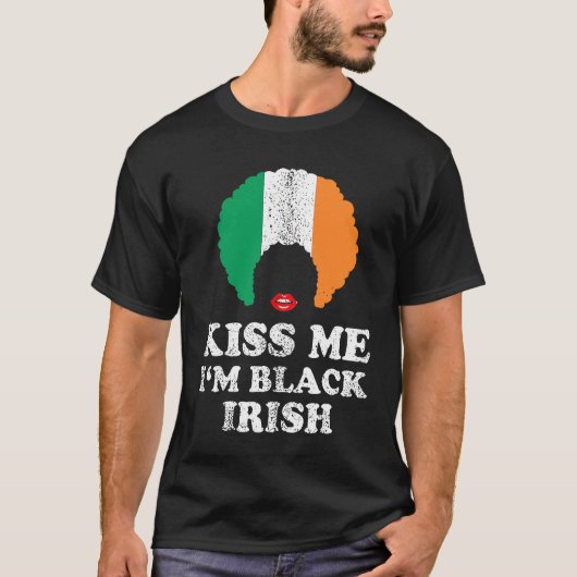 Black Irish Shamrock Lucky St Patricks Day Women T-shirt (Voorkant)