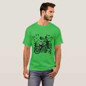 Black Irish Swirls and Leprechauns T-shirt (Voorkant volledig)