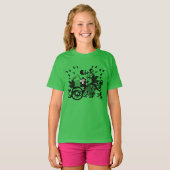 Black Irish Swirls and Leprechauns T-shirt (Voorkant volledig)