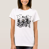 Black Irish Swirls and Leprechauns T-shirt (Voorkant)