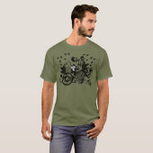 Black Irish Swirls and Leprechauns T-shirt (Voorkant volledig)