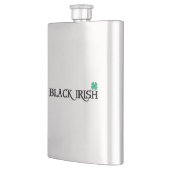 Black Irish w clover stainless steel flask Flacon (Links)