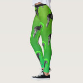 Black Irish Wolfhound met Green Heart Leggings (Links)