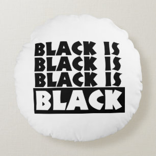 Black Is Black Rond Kussen