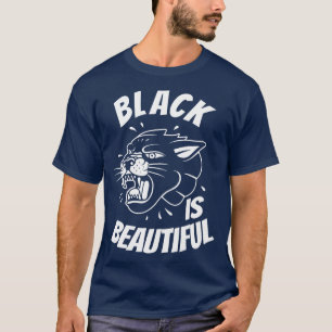 Black is een prachtig zwart kat t-shirt