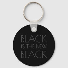 Black is the new Black - typografie sleutelhanger