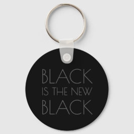 Black is the new Black - typografie sleutelhanger