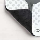 Black Italiaans Greyhound Cute Dog met aangepaste  Muismat (Hoek)