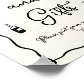 Black Italian Bridal Shower Card & Gifts Poster (Hoek)