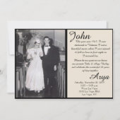 Black & Ivory 50 Jaar Jubileum Uitnodiging (Voorkant)