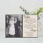 Black & Ivory 50 Jaar Jubileum Uitnodiging (Staand voorkant)