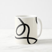 Black Ivory Loop Line Abstract Koffiemok (Voorkant rechts)