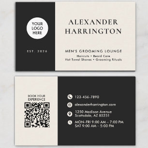 Black Ivory Qr Code Sociaal Icoon Herenkapper Verz Visitekaartje