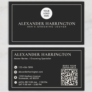 Black Ivory Qr Code Sociaal Icoon Herenkapper Verz Visitekaartje