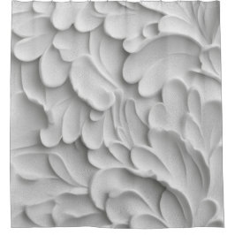 Black & Ivory Textured Shower Curtain  Douchegordijn