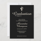 Black Ivory Veterinary Medicine Graduation Party Kaart (Achterkant)