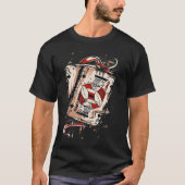 Black Jack 21 Ace Jack Poker Gamblers T-shirt (Voorkant)
