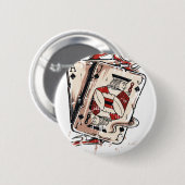 Black Jack 21-kaarten Ronde Button 5,7 Cm (Voorkant /achterkant)