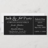 Black Jack en Jill Shower Ticket Invitation (Voorkant)
