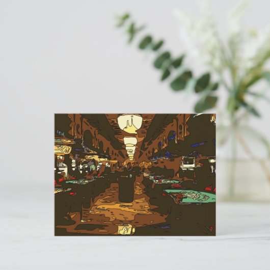 Black Jack en Poker Tables in Las Vegas Briefkaart (Staand voorkant)