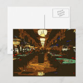 Black Jack en Poker Tables in Las Vegas Briefkaart (Voorkant / Achterkant)