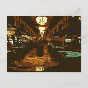 Black Jack en Poker Tables in Las Vegas Briefkaart