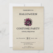 Black Jack-O' Lantern Flowers  Halloween Kaart (Voorkant)