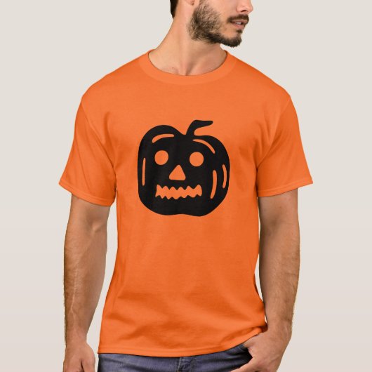 Black Jack-O-Lantern pompoen Shape T-shirt (Voorkant)