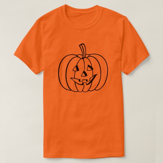 Black Jack-O-Lantern pompoenoverzicht op Sinaasapp T-shirt (Design voorkant)